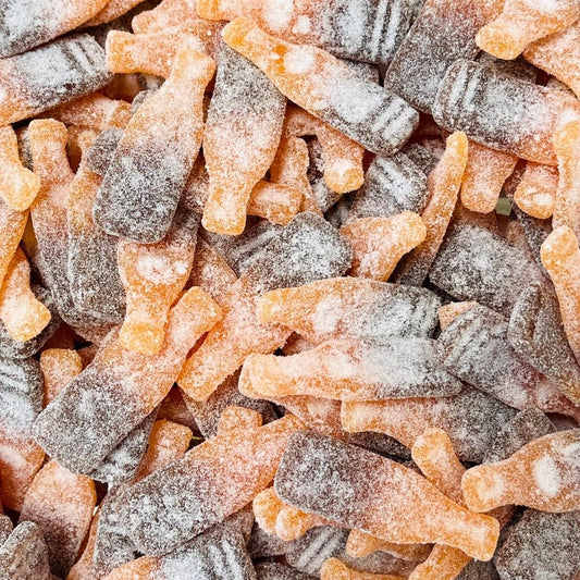 Orange Cola Bottles  sockerbit