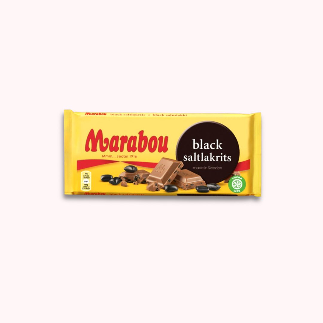Marabou Black Saltlakrits (Salty Black Licorice)