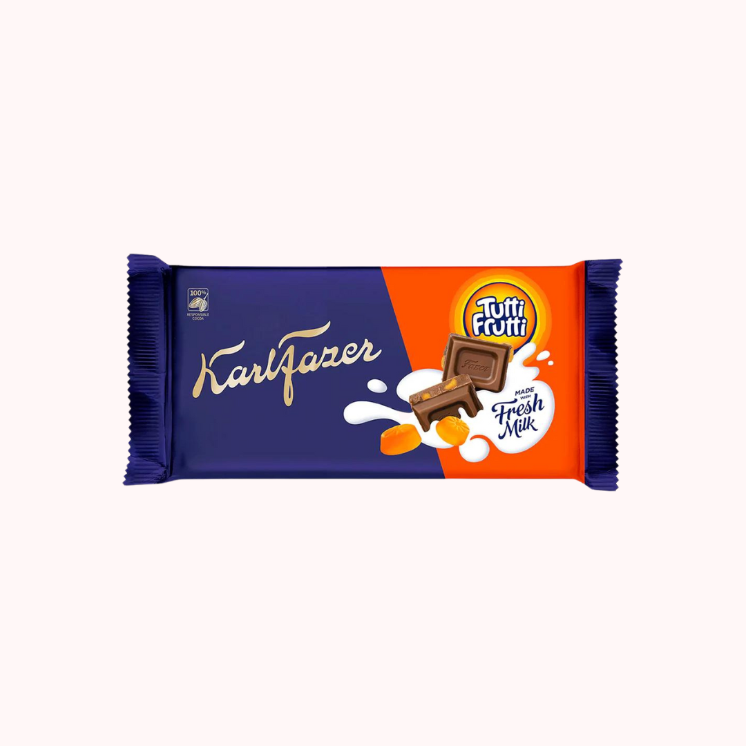 Karl Fazer Tutti Frutti Milk Chocolate Bar