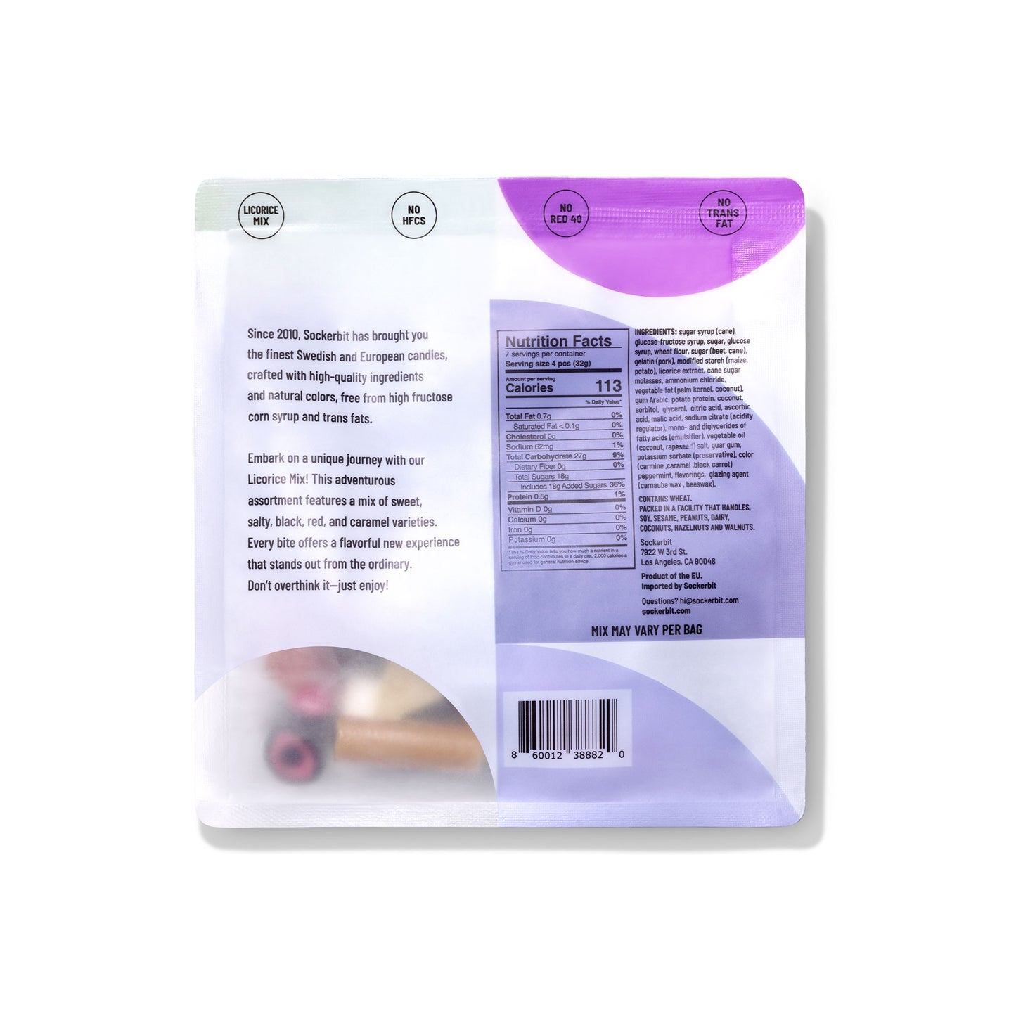 Licorice Mix Swedish Candy Pouch