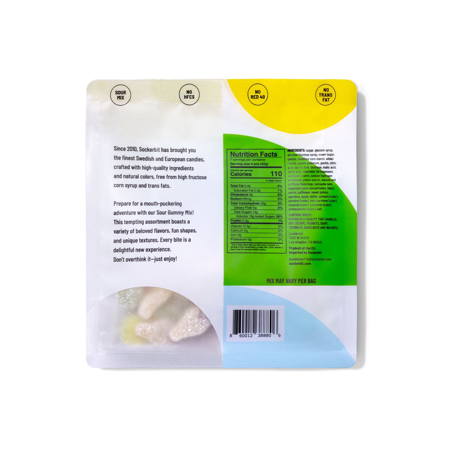 Sour Mix Swedish Candy Pouch