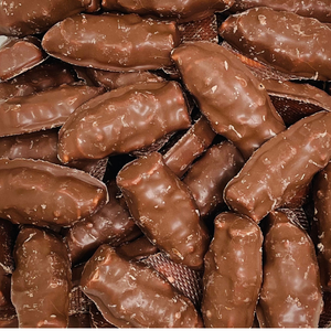 Marshmallow Santa dipped in chocolate