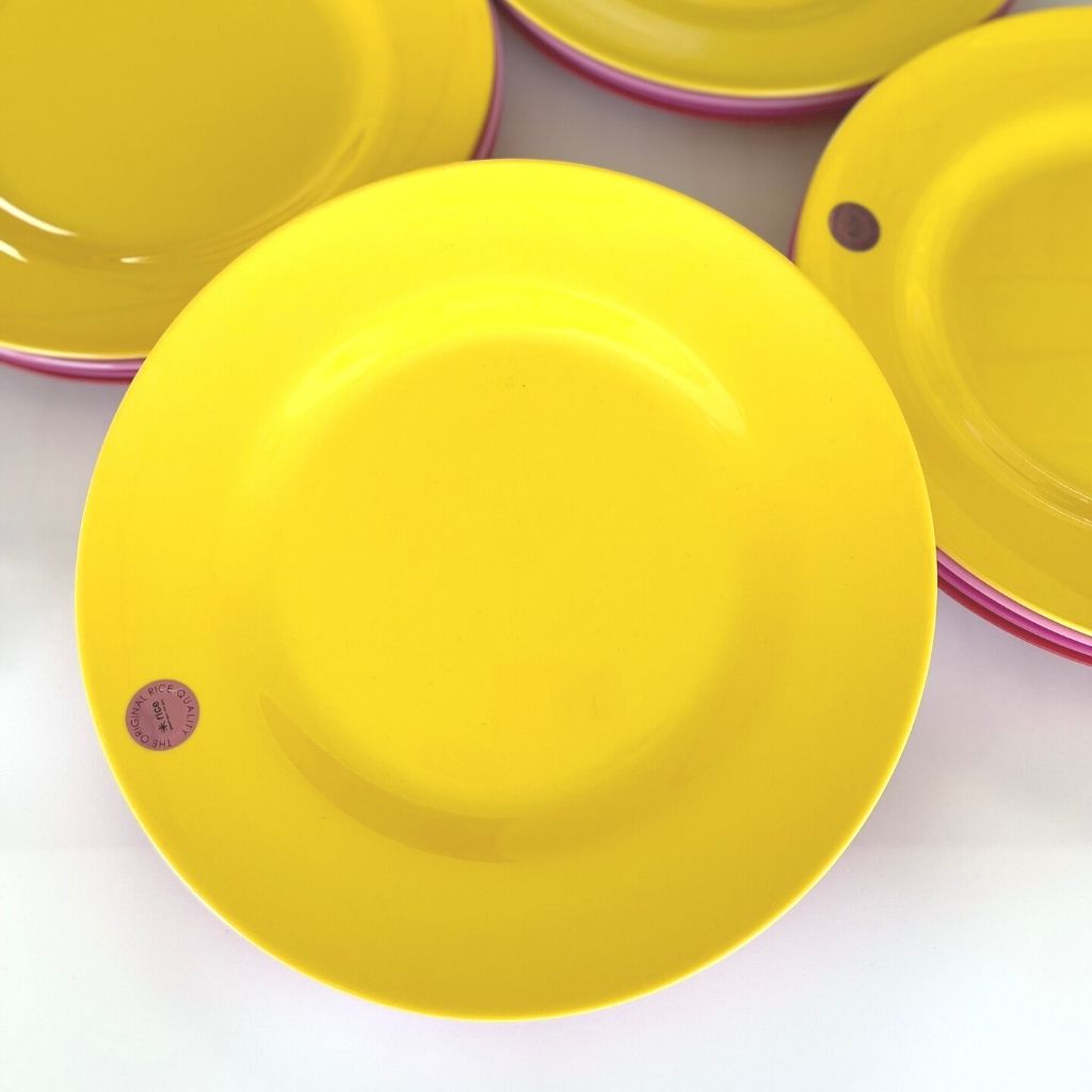 Yellow Melamine plates set of 4