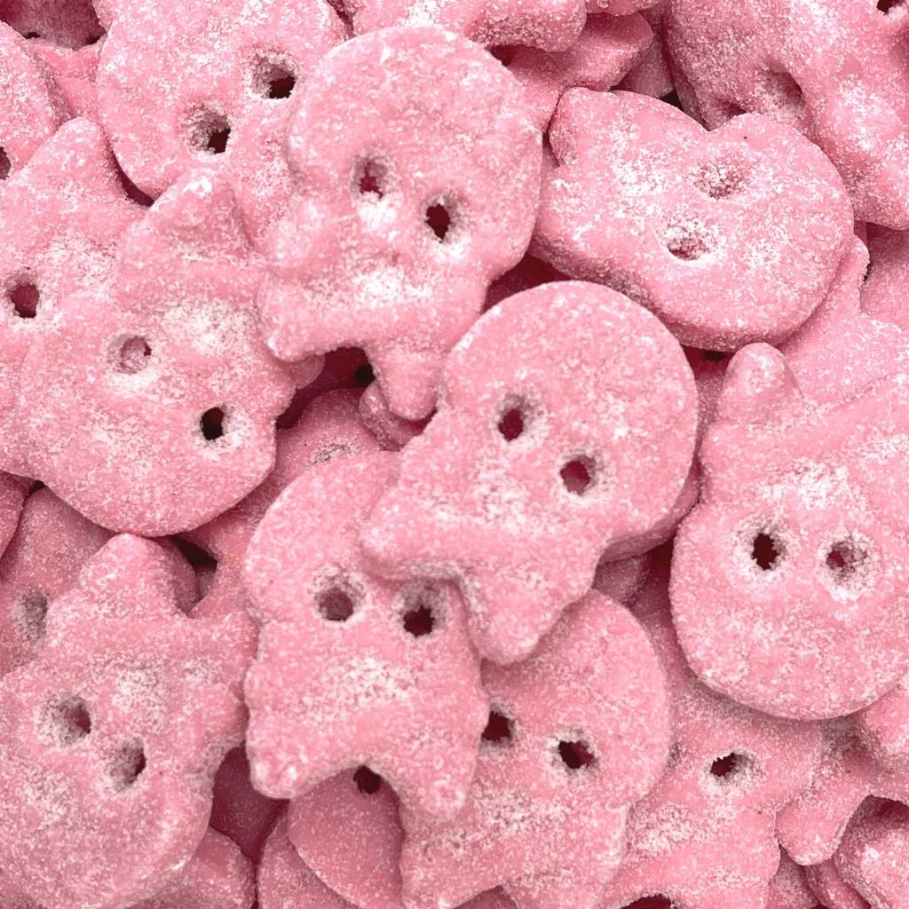 Sour Raspberry Skulls Sockerbit Swedish Candy